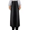 Delantal de Cuero con Peto Impermeable Resistente al Aceite y a las Manchas para Hombre Específico para Catering Cocina Ropa de Trabajo Industrial Estilo Colgante de Cuello Engrosado Ampliado