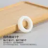 Anel de Raiz de Bodhi Autêntico Jade Branco Círculo Verde Envelhecido Ornamento Raiz de Bodhi Acessórios DIY Acessórios de Anel