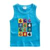 Chaleco infantil ropa infantil para niños lobo espacial asesino verano nuevo bebé camiseta sin mangas delgada exterior algodón top