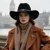 Sombrero retro estilo británico occidental, sombrero de mezclilla moderno y versátil, perfecto para protección solar al aire libre, un accesorio elegante para fiestas y eventos