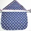 Delantal Infantil Puro Hecho a Mano Algodón Estampado Azul Medio Delantal Ropa para Recolección de Té Tour de Estudio Estilo Étnico Paño para la Cabeza
