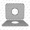 Amazon Explosões Tigela de Silicone para Cozinha Lavagem de Louça Base de Pia Oca Resistente a Arranhões Tapete Multifuncional para Cozinha