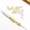 Mini Cuentas Sueltas de Plata Rota Cuadradas Pequeñas Espaciadores Junta Accesorios de Cuerda para Pulsera Collar DIY Listos para la Venta