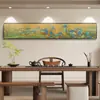 El corazón tiene montañas y mares, tranquilo y sin contender, caligrafía y pintura de paisajes, pintura colgante de sala de té estilo antiguo de la familia Song, pintura decorativa de sala de estudio de invitados, sala de estar, oficina
