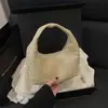 Bolso de Media Luna para Axila 2025 Súper Caliente Nueva Moda Personalizado Vacaciones en la Playa Tejido Gran Capacidad Bolso de Mano de Paja para Mujeres