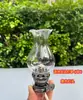 Lámpara de queroseno casera lámpara de ghee cabeza de lámpara de queroseno antigua pantalla de lámpara de vidrio verde accesorios para lámpara de aceite cabeza de lámpara atenuación recipiente para vino