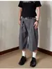 Pantalones largos de pierna ancha a rayas retro estilo americano para mujer, holgados de verano, con caída, adelgazantes, casuales, versátiles, de pierna recta, largos, modernos