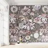 2025 Importado Rosa Dibujos Animados Planta Animal Princesa Habitación Papel Tapiz Habitación de Niña Dormitorio Mural Pastoral Pradera
