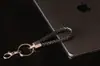 Llavero de langosta de cuero tejido círculo llavero de coche accesorios accesorios de llavero dorados creativos con cordón al por mayor