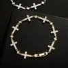 Pulsera de flor de cruz de diamante de cobre estilo retro de lujo ligero nuevo chino personalidad alto sentido nicho símbolo ilimitado pulsera al por mayor