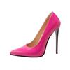 M-437 Primavera, Verano y Otoño Punta Fina Tacón de Aguja Tacones Ultra Altos Zapatos Planos de Charol Exportación Tallas Grandes para Mujer 32-52 Tallas Grandes y Pequeñas