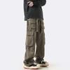 Pantalones Casuales Funcionales para Hombre Otoño High Street Duffy Guapo Moderno Pantalones para la Multitud Sueltos Rectos Modernos Estilo Coreano Streamer Pantalones Largos