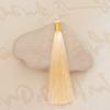 Borla redonda de seda helada de poliéster de 12 cm con hilo dorado, borla de seda helada, borla para Hanfu cheongsam hecha a mano, adornos colgantes de borla de solapa a presión, venta al por mayor