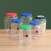 Botella de Almacenamiento de Granos de Plástico de Grado Alimenticio para Cocina con Tapa Tarro Sellado Transparente Grueso para Miel Pepinillos
