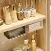 Caja de Almacenamiento de Hisopos de Algodón Montada en la Pared del Baño Caja de Almacenamiento Giratoria sin Taladro para Dormitorio Caja Pequeña para Pinzas de Pelo y Artículos Varios