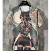 Vendas Diretas de Fábrica Originais de Verão Moda Tendência Novo Estilo Europeu e Americano Transfronteiriço Manga Curta Camisas Casuais Estampadas Masculinas