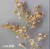 Simulação Flor de Ano Novo Flor Plástica Dourada Balde de Ano Novo Galhos Longos Palmeira Vermelha Hortênsia Palavra Fu Amor Flor de Ano Novo Atacado