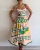 Vestido de tirantes casual, elegante y a la moda, estampado digital nuevo, transfronterizo, vestido de verano para mujer