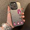 Para Apple 16Plus Phone Case 15Pro Max Hard Case Novo 13Pro Frosted X Cute Blink Strawberry Bear