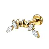 Piercing Labio Murciélago Estrella Corazón Marquise Zirconia Titanio F136 Joyería para Piercing Corporal Aleación de Titanio G23