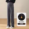 Pantalones de Maternidad Primavera y Otoño Ropa Exterior Delgada de Pierna Ancha 2026 Nuevos Pantalones Casuales Rectos de Pierna Larga Talla Grande Ropa de Maternidad