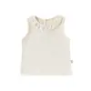 Camiseta sem mangas para meninas 2026 Novo Estilo Top sem mangas com acabamento em renda para bebê Menina Camisola para Passeio de Verão
