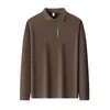 Nuevas Camisas Polo de Invierno para Hombre con Cuello de Solapa y Forro de Felpa para Hombres Jóvenes y de Mediana Edad, Tops Gruesos y Cálidos para Hombre