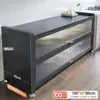 Estantería de almacenamiento de cocina independiente, gabinete de almacenamiento funcional de varias capas para montaje en pared con una encimera de losa de roca para cortar y servir alimentos