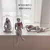 Set de Tres Figuras de Lujo Ligero con Temática de Yoga y Danza para Maquetas de Dormitorios, Salas de Estar, Estudios y Decoración de Hoteles