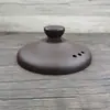 Colección de Tapas Negra y Marrón, Tapa Universal para Olla de Cerámica Negra de Arena Morada, Accesorios de Tapa para Cazuela Olla Eléctrica de Cocción Lenta Resistente a Altas Temperaturas