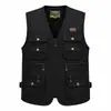 Chaleco de Trabajo Transpirable para Exteriores, Chaleco de Trabajo, Uniforme de Trabajo Exterior, Chaleco Talla Grande para Papá, Chaleco de Algodón 201
