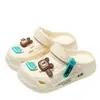 Novedad de Verano Accesorios de Moda DIY Zuecos de Pareja Casuales para Padres e Hijos Suela Gruesa para Aumentar la Altura Chanclas Cerradas de Playa