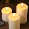 Vela LED Digital Boca Reta Controle Remoto Bala Parafina Artificial Vela Falsa Casamento Atmosfera Romântica Luz Decorativa