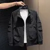 Moda Nueva de Primavera Ropa de Trabajo Chaqueta con Cuello Alto para Hombre Tendencia Exterior Holgada Versátil Piqué Atractivo Casual Abrigo