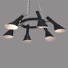 Lustre Estilo Americano Cúpula Angulada Braço de Lâmpada Ajustável Nórdico Led Quarto Sala de Estar Sala de Jantar Loja de Roupas Ferro Forjado Aj Lustre