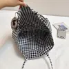 Bolso Tote de Cuadros Nuevo 2026 para Mujer, Bolso de Hombro de Gran Capacidad, Bolso de Lona Lindo de Dibujos Animados Estilo Coreano, Bolso de Mano