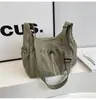 Bolsa de tela de nylon de gran capacidad para mujer, nueva 2024, informal, ligera, simple, bandolera, bolsa de hombro para ir al trabajo