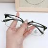Gafas H6613 Marco Retro Clásico Ciencia y Tecnología para Hombre Montura de Ceja Anti Luz Azul Estudiantes de Arte Transparentes Miopía Lentes Planos