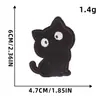 Parches Bordados para Computadora Parches de Dibujos Animados Parches de Tela Bordada Parches Termoadhesivos para Ropa Parches Adhesivos Gato Gato Negro Diario Uso Diario