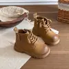 Botas Martin Infantis para Outono e Inverno, Botas de Couro Estilo Britânico para Meninas, Botas de Cano Curto Antiderrapantes para Meninos, Botas de Equitação Antiderrapantes para Meninas