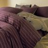 Royal Kerui Algodón de Fibra Larga Grueso Jacquard de Alta Densidad Juego de Cama de Cuatro Piezas de Algodón Puro Funda de Edredón 100% Algodón Sábana Encimera Sábana Bajera 1