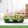 Hc-Cd3 Arreglo de Macetero de Flores de Planta Verde Simulada Combinación de Partición de Plantas Decoración de Paisajismo con Flores Artificiales Flores Falsas