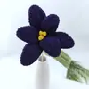 Tulipanes de Flor Abierta, Tejidos a Mano, Hilo Flores Eternas, Ramo Terminado Regalo