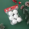 Pingentes de decoração de Natal criativos: pingentes de floco de neve com lantejoulas de espuma, enfeites de sino de neve de pentagrama de bola de espuma