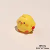 Pollito Amarillo Tridimensional Jardinería DIY Muñeca Decorativa de Resina DIY Adornos Decorativos para Coche Escritorio Colgante para Llavero