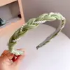 Aro de Cabelo com Pérolas Feminino Verão Floresta Novo Estilo Shampoo para Alisar Cabelo Carimbo de Cabelo Sentido de Alta Qualidade Acessório de Cabeça Celebridade Cyber Elegante Tiara Torcida