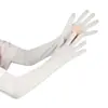 Manga de Hielo Verano Anti-UV Correr al Aire Libre Delgada Mangas de Protección Solar Palma Descubierta Guantes de Protección Solar Antideslizantes Estilo Largo