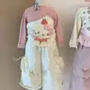 Novos Tops Estilosos e da Moda para Meninas 2026 para Crianças, Roupas Fofas e Doces de Primavera e Outono, Tops Falsos de Duas Peças