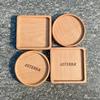 Posavasos de Madera Maciza de Haya Doterra Estilo Japonés Almohadilla Aislante de Calor Sin Pintar Se Puede Grabar con Logo Posavasos de Madera Multifuncional Aislante de Calor