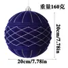 Bolas de Natal Veludadas Grandes, Multicoloridas, de Formato Único, Enfeites de Árvore de Natal Pintados, Bolas Decorativas para Atmosfera Festiva, Personalizáveis